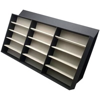 Présentoir à lunettes Présentoir à lunettes de soleil Plateau de rangement pour les yeux Organisateur de lunettes en cuir noir