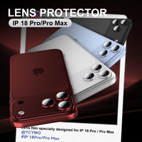 YCYMO Verre Saphir Original Facile à Installer pour Objectif d'Appareil Photo iPhone 18 Pro Max avec Boîte de Vente au Détail