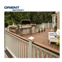Balcon en verre aluminium, main courante moderne, escalier, design extérieur de luxe, poteau dwg, terrasse incurvée, balustrade, escalier, balustrade