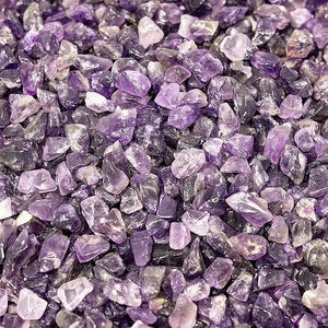 Vente en gros de pierres de gravier d'améthyste naturelle en cristal de quartz pour la décoration de la maison - Product Image 2