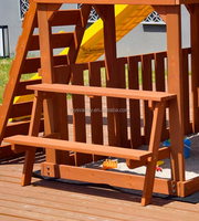 Maison de jeu double étage en bois classique de haute qualité pour enfants, avec toboggan télescopique et bac à sable, pour les 4-9 mois, Shandong