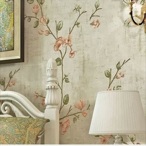 <span class=keywords><strong>Papier</strong></span> <span class=keywords><strong>peint</strong></span> auto-adhésif écologique européen floral naturel simple élégant non tissé pour salon chambre à coucher maison - Product Image 1