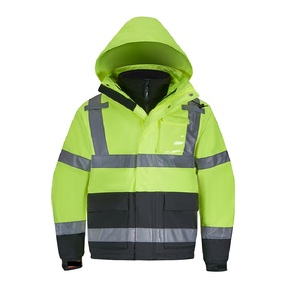 300D PU Tráng Không Thấm Nước Windproof Phản Quang An Toàn Áo Khoác Mùa Đông Áo Khả năng Hiển 2020 Cao ANSI/Isea 107 Lớp 3 - Product Image 1