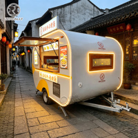 Camion de cuisine mobile entièrement équipé en acier inoxydable, fabrication OEM, chariot de restauration rapide