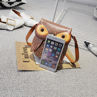 Sac à main mini créatif à blocs de couleur, motif de dessin animé, hibou 3D, yeux stéréoscopiques, rivets en métal PU, fermeture à rabat, ourlet ajustable, bandoulière réglable