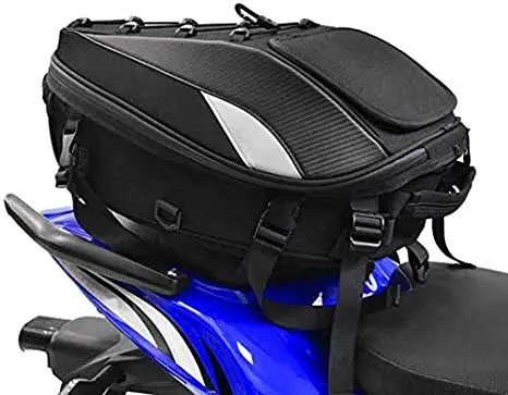Motorcycle Seat Tail Bag Backpack Dual Use Motorcycle Waterproof Helmet Bag