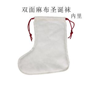 Fournitures <span class=keywords><strong>de</strong></span> décoration <span class=keywords><strong>de</strong></span> noël, vente en gros,, transfert par pression thermique, en lin, sacs <span class=keywords><strong>de</strong></span> bonbons <span class=keywords><strong>de</strong></span> noël, Sublimation, bas blancs - Product Image 4