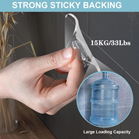 Crochets et supports muraux autocollants multifonctionnels transparents, robustes, écologiques et à ventouse pour cuisine et salle de bain, usage intensif