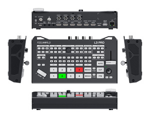 FEELWORLD L3 Pro Commutateur vidéo 5 canaux 4K HDM1 3G‑SDI, mixeur multi-caméras pour diffusion en direct avec enregistrement et contrôle de caméra PTZ - Product Image 1