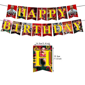 Decoración para Fiestas de Cumpleaños con Globos y Guirnaldas con Estampado Retro del Club Real Benzema, Regalos para el Equipo de Fútbol Cristian0 - Product Image 5