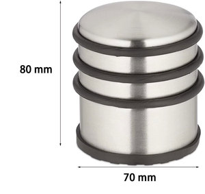 1.1KG D70XH80mm Heavy Duty <strong>Door</strong> Stopper Stainless Steel Non-Slip <strong>Door</strong> <strong>Stop</strong> with <strong>Rubber</strong> Ring High Quality Metal <strong>Door</strong> Holder - Product Image 2