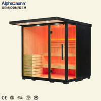 Sauna extérieur carré en bois noir, sauna extérieur de haute qualité et à bas prix, vente directe d'usine, le bois peut être personnalisé