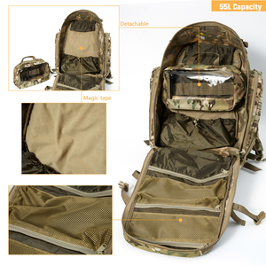 Mochila Táctica de Asalto AKmax Adventure de 3 Días, Mochila de Senderismo y Supervivencia con Bolsa Médica, Mochila de Pesca y Caza - Product Image 3