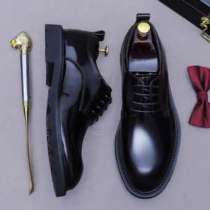 Dernier modèle de chaussures en cuir véritable de haute qualité pour hommes, style Oxford, décontractées et habillées, rehaussantes - Product Image 1