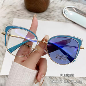 Lunettes de soleil photochromiques anti-lumière bleue pour femmes, monture TR90, verres PC, protection UV400, style œil de chat 95017 - Product Image 1