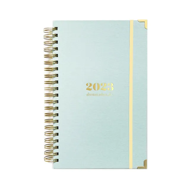 Nuovi prodotti unici Up to date Custom copertina rigida A5 tessuto lino elastico libro Band Planner Journal