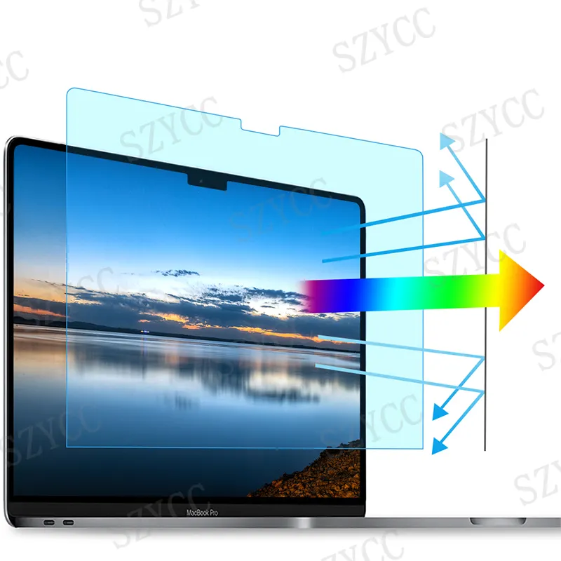 Werkslieferung Anti-Blaulicht-Bildschirmschutzfolie Anti-Blendung Schmutz-resistenter Bildschirmschoner für Macbook Pro 13,6 Zoll