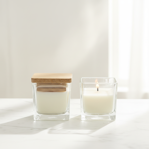 <strong>Small</strong> Jar <strong>Candles</strong> with Wooden Lid Natural Soy Wax with 10% Fragrance Oil Customized Gift Box Packing Clean Burning - Product Image 1
