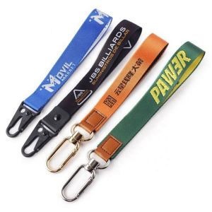 New Custom Woven Logo Key Chain Lanyard With Metal Tag Keychain Custom - Product Image 3