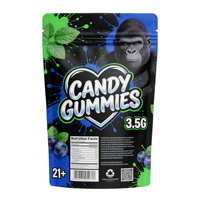 Sacs en Mylar refermables anti-odeur pour herbes et fleurs de 3,5 g, résistants aux enfants, avec impression numérique et logo UV personnalisé