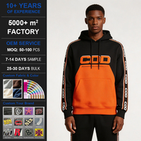 Sweat-shirt à capuche pour homme en molleton lourd 350g 100% coton, coupe ample, brodé, style hip-hop, séchage rapide, conception personnalisée ODM