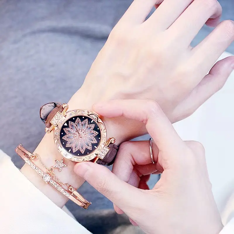 9 Colors Watch Set 2021 Luxury Women Watches Crystal Bracelet Ladies watches wholesale