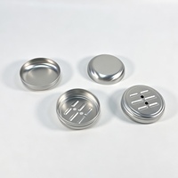 Support à savon rond en aluminium en stock, avec couvercle à vis et drain, étanche, antirouille, portable, pour hôtel, OEM/ODM