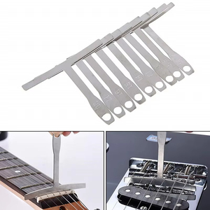 Guitarra paquímetro régua em forma de T 9PCS conjunto para pescoço fingerboard traste fio curvatura corda ponte curvatura ajuste - Product Image 5