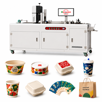 Imprimante jet d'encre industrielle pour bols en papier, gobelets en papier, boîtes alimentaires, emballages en kraft avec alimentation automatique à haute vitesse