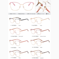 MS 81521 2024 nuevas mujeres TR90 + Metal lindo marco redondo óptico Anti-Luz Azul gafas moda personalizada