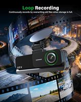Caméra embarquée 3 canaux 4K avec vision nocturne, enregistreur de conduite avant, arrière et intérieur, WiFi, GPS, écran 3,99 pouces