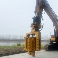 Vibro-marteau hydraulique à prise latérale KS70, piqueuse à grue latérale montée sur excavatrice, machine de piquage pour les constructions