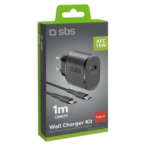 Caricabatterie USB <b>Type</b>-<b>C</b> WALL <b>CHARGER</b> KIT 15W Black TEKITTRTC15W - Product Image 2