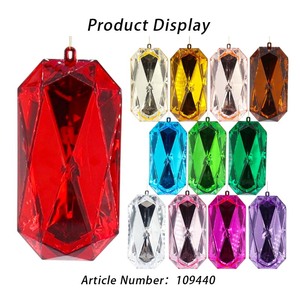 Nhà Máy Bán Buôn Nhà Giáng Sinh Trang Trí Handmade Jewel Acrylic Đá Quý Nhiều Màu Cướp Biển Kho Báu Nhựa Nhân Đôi Sequined - Product Image 2