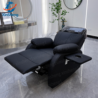 Table de massage électrique inclinable moderne, mobilier de salon, multifonctionnelle, en cuir PU, pour salon de coiffure, usage commercial