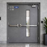 Porte coupe-feu en acier galvanisé à haute sécurité avec structure scellée pour projets d'ingénierie d'entrepôts industriels