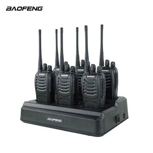 Walkie Talkie Personalizable para 6 Personas, Modelo <span class=keywords><strong>BF</strong></span> 888S, Juego Completo con Auriculares, Cargador de 6 Conexiones, UHF de Largo Alcance, Resistente al Agua - Product Image 2