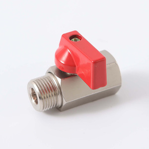 Carbon Steel Mini Ball Valve 1/4 In Internal External Threads For Water Heating Systems - Product Image 2