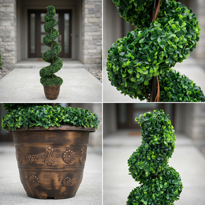 Ruopei PZ-3 <span class=keywords><strong>Albero</strong></span> Artificiale a Spirale Decorativo, Bosso Artificiale per Decorazioni - Product Image 2