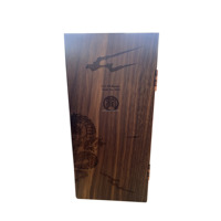 Boîte d'emballage de bouteille de whisky de vin en bois de noyer de luxe personnalisée Boîte de rangement de bouteille de vin en laque de piano