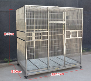 Cage à oiseaux en acier inoxydable de haute qualité et grands chenils pour perroquets - Product Image 1