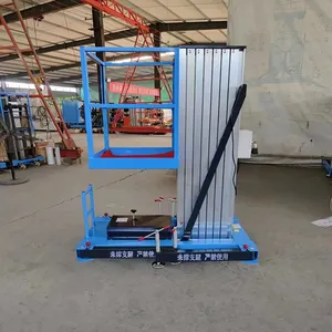 New Aerial Work Platform Electric Elevators Ladder Lift Single Mast Lfiting Vertical Hydraulic Aluminum Alloy Mast Lifter