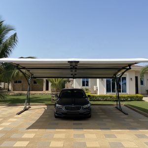 Abri de voiture en aluminium de luxe personnalisé pour l'extérieur, avec toit en arche, revêtement en poudre PVDF, capacité de stationnement pour <span class=keywords><strong>2</strong></span> <span class=keywords><strong>voitures</strong></span> - Product Image 4