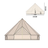 Tente indienne en toile 100% coton, grande taille, pour Camping de luxe Glamping, style indien, cloche