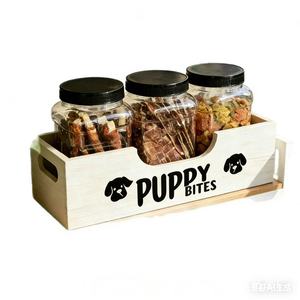 Organizador de Escritorio Rectangular de Madera para Almacenamiento de Snacks para Mascotas, Contenedor de Alimentos Multiusos Tipo Soporte - Product Image 3