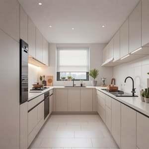 Juego de Muebles de Cocina Laminados de Estilo Simple Personalizados, Muebles de Cocina Modernos e Inteligentes para Renovación del Hogar - Product Image 5