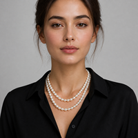 Chaîne de perles baroques d'eau douce naturelles de qualité supérieure, 7-8 mm, polies des deux côtés, haute brillance, bijoux de luxe en gros