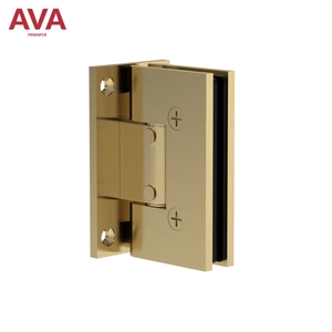 可调方形现代设计壁挂式浴室淋浴铰链全背板门窗铰链黄铜制成 - Product Image 3