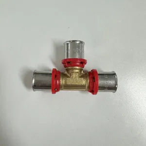 Brass Press Fitting Reducing Diameter Copper Pipe Connector Tee Coupling