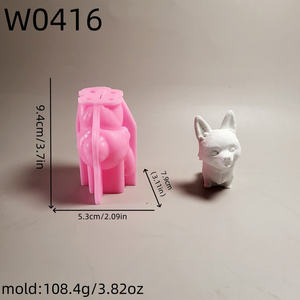 Moules de coulée en résine faits à la main pour bricolage Ins Style ornements décoratifs Silicone Corgi chien moules W0416 outils de gâteau - Product Image 4